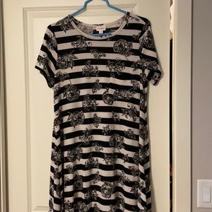 Lularoe striped floral Carly dress